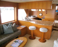 66' Pilothouse Kitchen Lounge